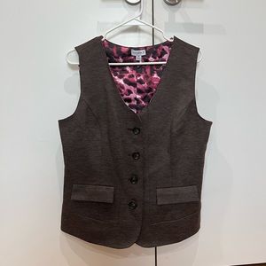 Reversible Button Down Plaid Vest